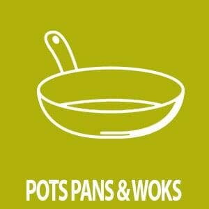 pots pans and woks