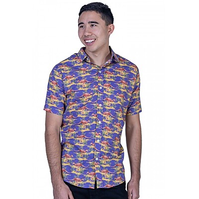 Kangaroo Ultraviolet Shirt - Ozzie Mens Short Sleeve Shirt